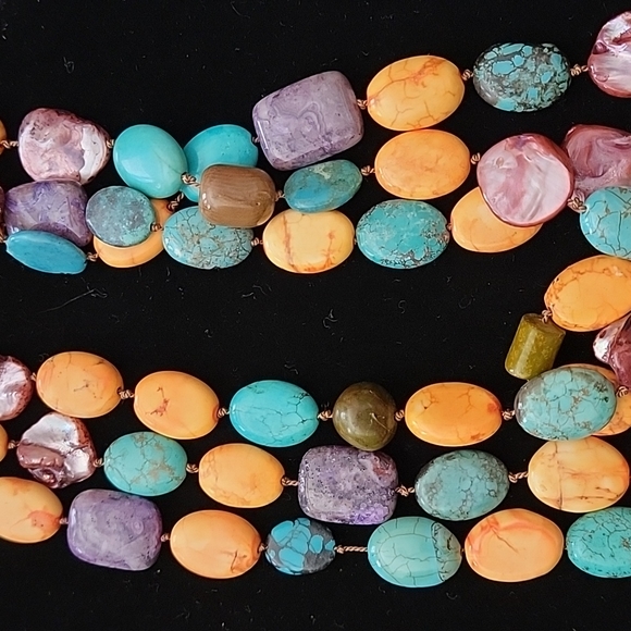 Multi stone necklace - Picture 2 of 3